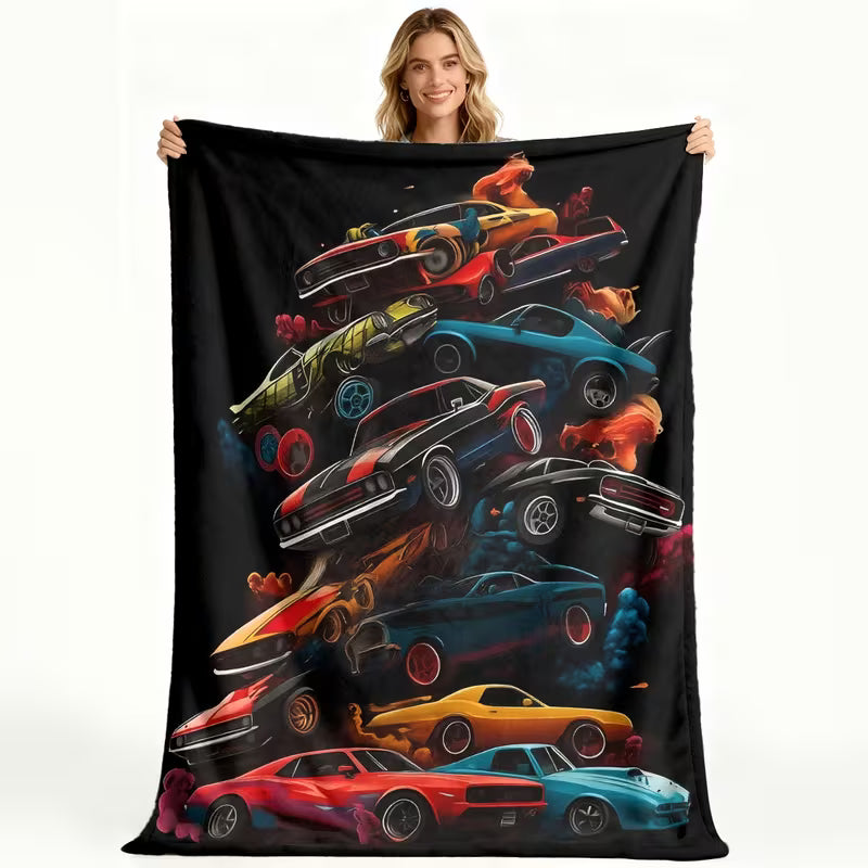 Muscle Car Plush Blanket