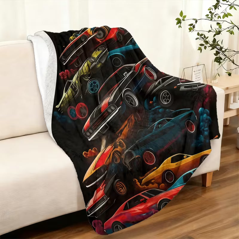 Muscle Car Plush Blanket