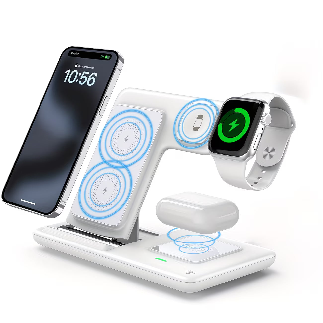 Foldable 3-In-1 Wireless Charging Station