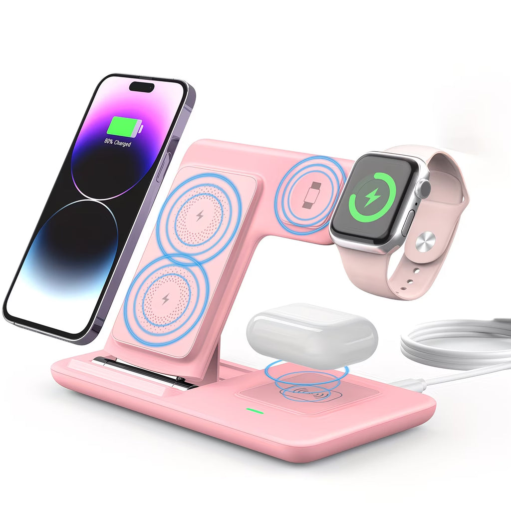 Foldable 3-In-1 Wireless Charging Station