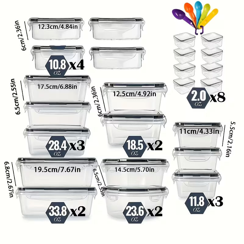 48pcs Airtight Food Storage Containers Set