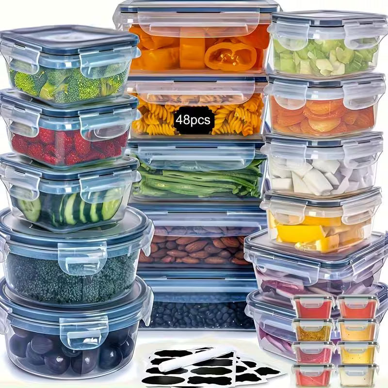 48pcs Airtight Food Storage Containers Set