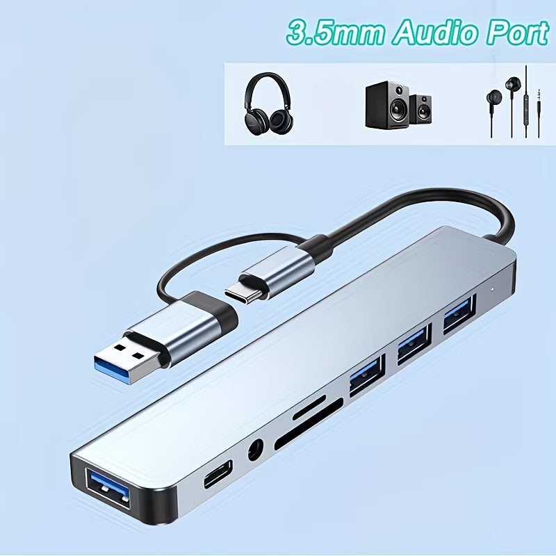 8-in-1 Hub, USB & Type-C Port docking station