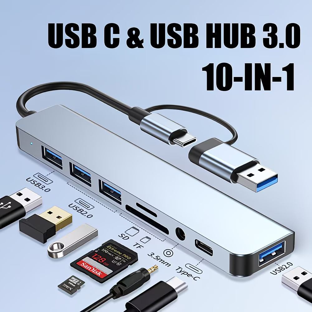 8-in-1 Hub, USB & Type-C Port docking station