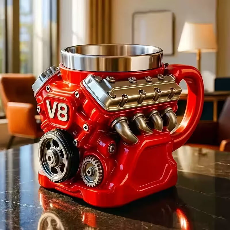 V8 Engine Car Mug