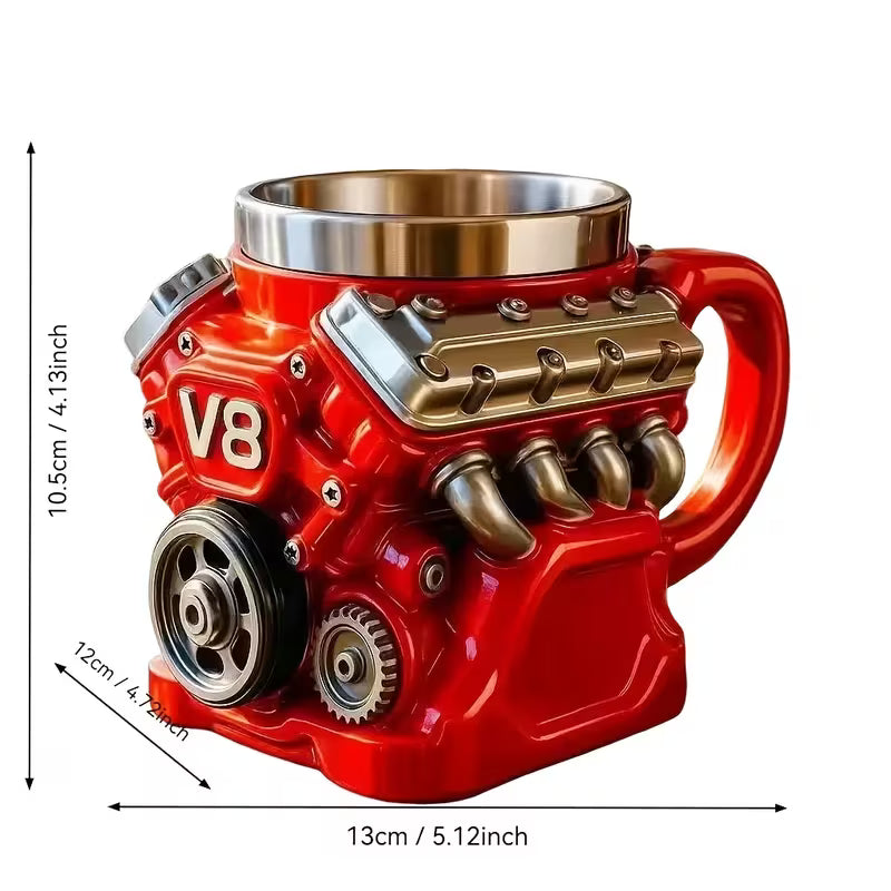 V8 Engine Car Mug