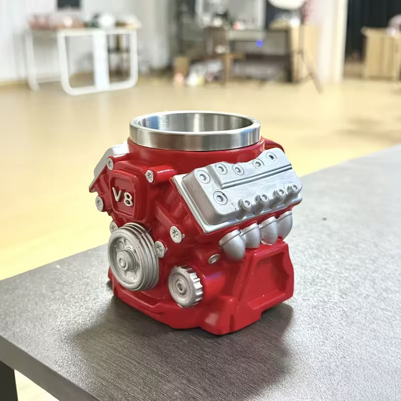 V8 Engine Car Mug