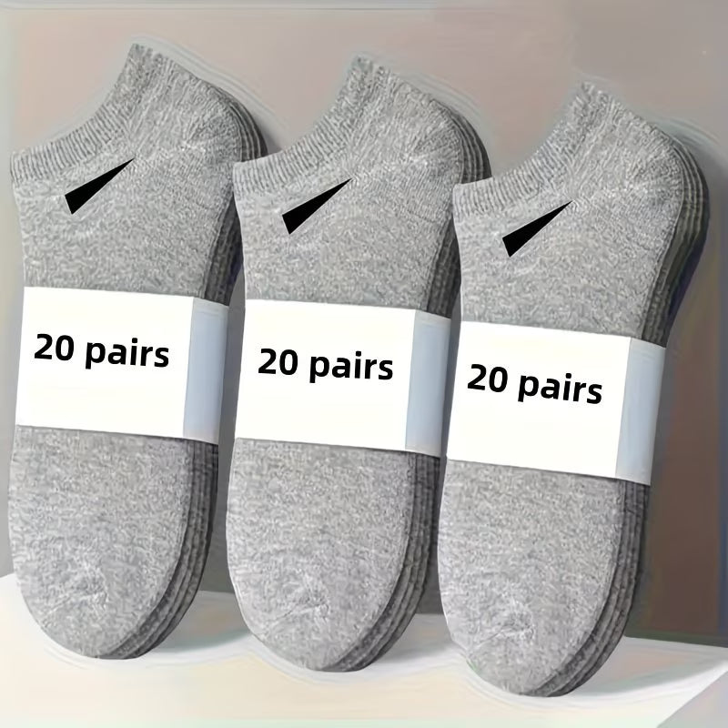 20 Pairs of Men's Breathable Socks