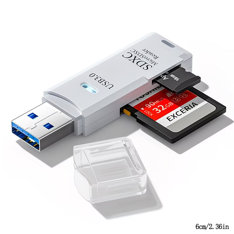 USB 2-in-1 Card Reader